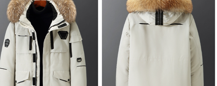 Men's Winter Hooded Puffer Jacket - Lightweight Quilted Coat With Stand Collar (280g Filling, S-4XL, Black/White/Red)_voghion.com