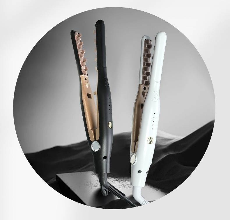 Piastra e arricciacapelli professionale in ceramica e tormalina per uomo - Doppio voltaggio (110-220 V) con 15 impostazioni di calore, styling per capelli asciutti/bagnati_voghion.com