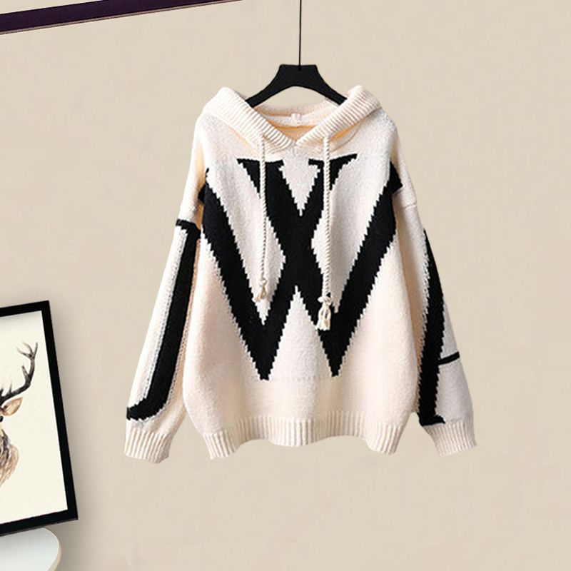 Damenbekleidung Neue schlanke Kapuzenpullover Lässige Hosen mit weitem Bein Modische zweiteilige Anzüge_voghion.com