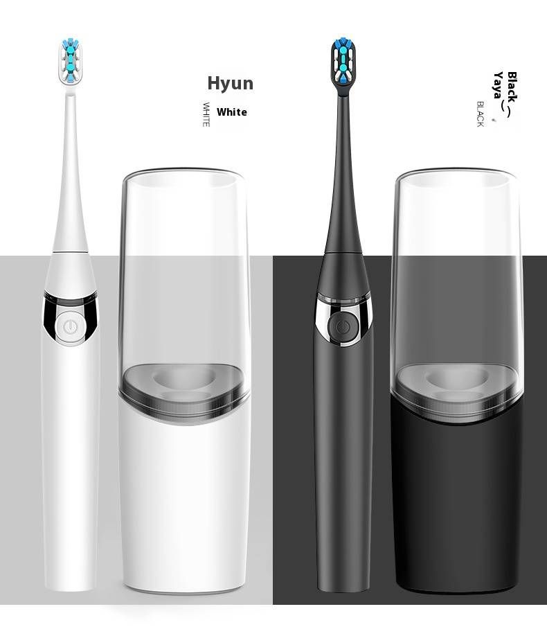 Schallzahnbürste mit Magnetschwebetechnik – 3 Modi, UV-Sterilisation, 30-Tage-Batterie, harte Borsten (Weiß/Schwarz)_voghion.com