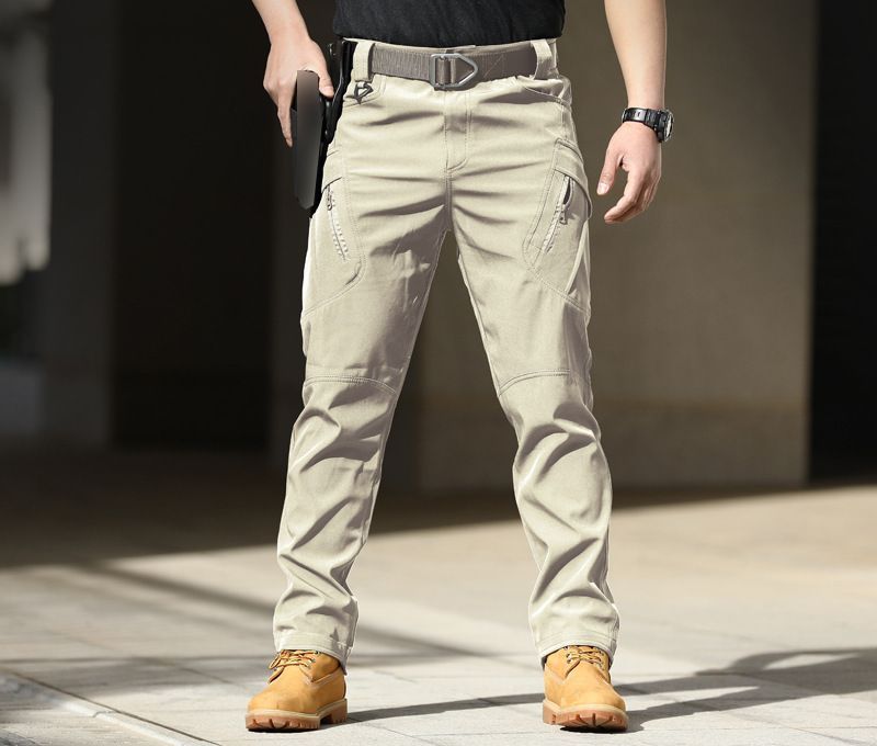 Pantalon tactique - Pantalon de combat camouflage extensible pour la randonnée en plein air, le camping et l'entraînement militaire - Pantalon cargo softshell imperméable (plusieurs couleurs)_voghion.com