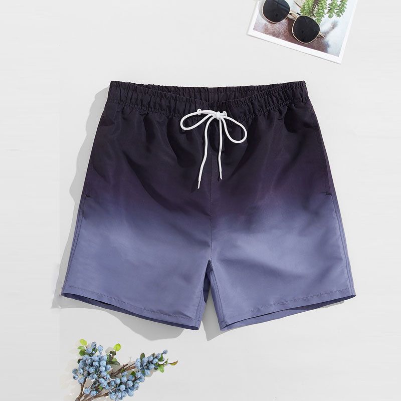 Herren Badehose mit Farbverlauf zum Surfen, für Erwachsene, Anti-Peinlichkeits-Boxershorts, für Urlaub, Freizeit, Strand, Trend_voghion.com