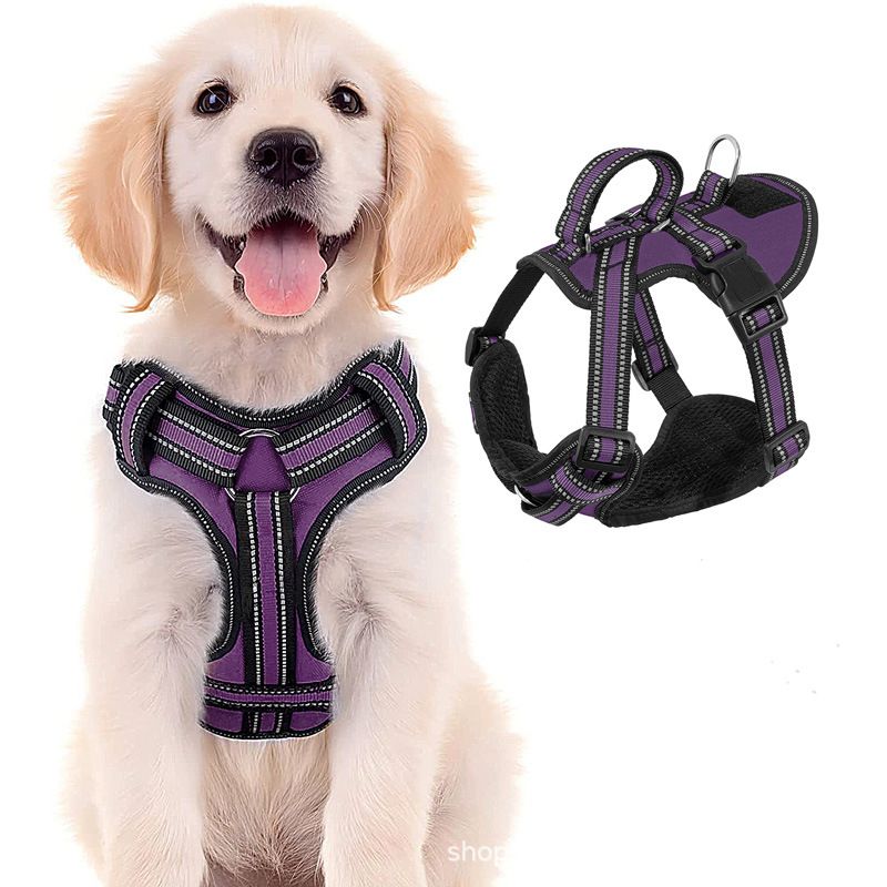 Leash Large Medium Small Reflective Breathable Chest Harness Dog Rope Explosion-proof Rush Adjustable_voghion.com