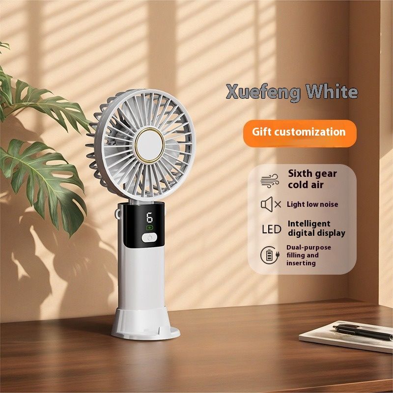 Nuovo mini ventilatore portatile portatile USB per studenti del 2024 con display digitale pieghevole e silenzioso_voghion.com
