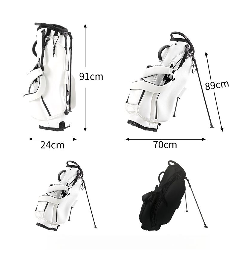for Men And Women PU Leather Waterproof Portable Stand Golf Bag With Optional Additions_voghion.com