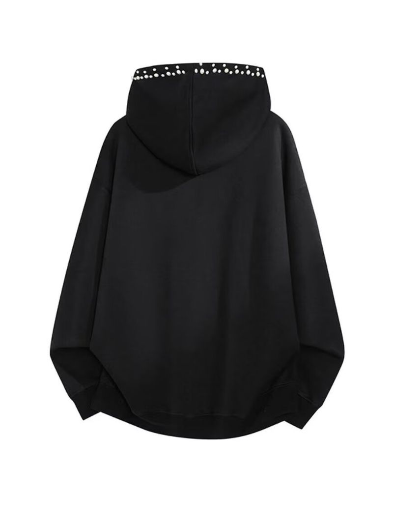 Retro-Kapuzenpullover mit Perlenverzierung – Unisex-Oversize-Streetwear-Sweatshirt für Frühling und Herbst (Schwarz, Weiß-Grau, Hellgrau, M-XXXL)_voghion.com