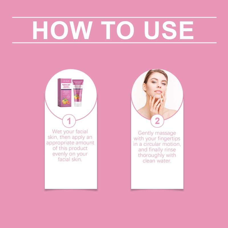 OUHOE Brightening Face Scrub, Gently Cleansing Exfoliating Dead Skin Brightening Soft Cleansing Scrub_voghion.com