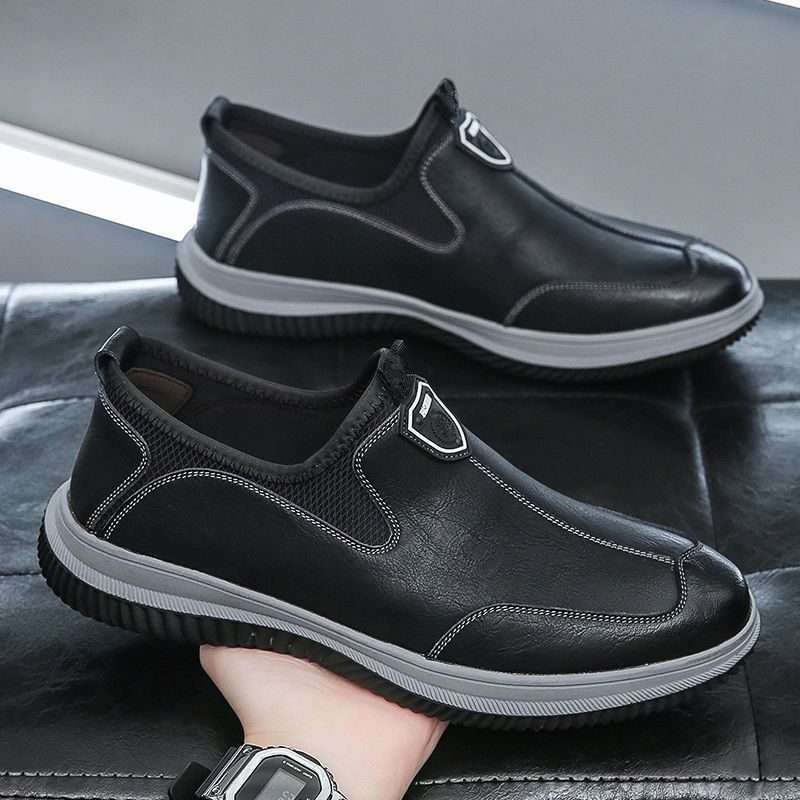 2025 Spring New Men's Casual Leather Breathable Sole Soft Panel Driving Shoes Loafers_voghion.com