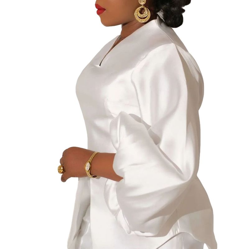 Vêtements pour femmes, costume à la mode, nouveau style, tempérament, Tongle, élégant, couleur unie, grande taille, costume deux pièces_voghion.com