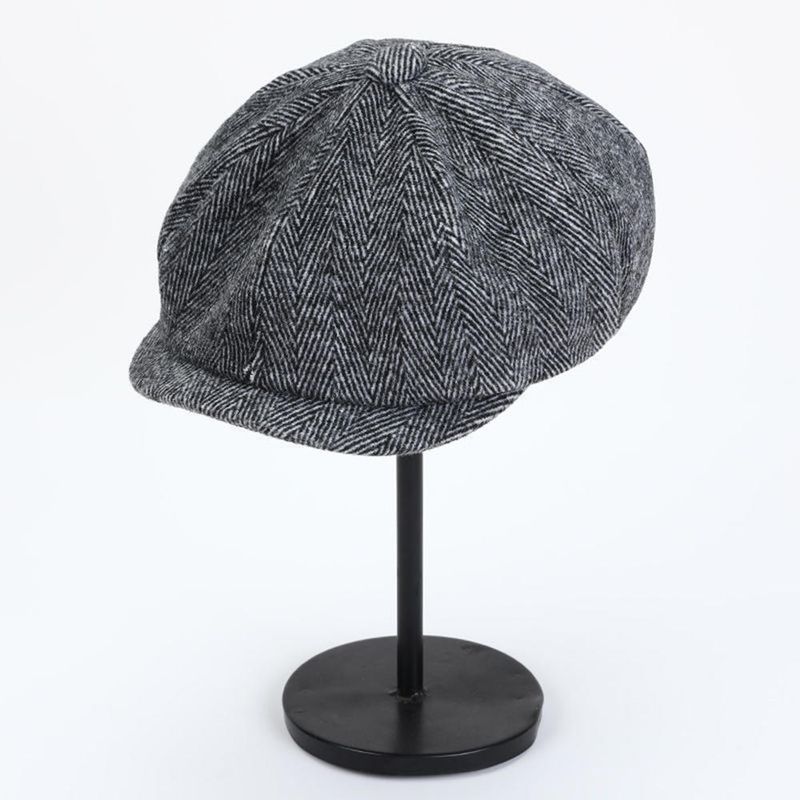 Hot Sale 2024 Retro Caps Men Octagonal Hats Peaky Blinders Newsboy Herringbone Flat Cap British Painters Hat Autumn Winter Berets_voghion.com