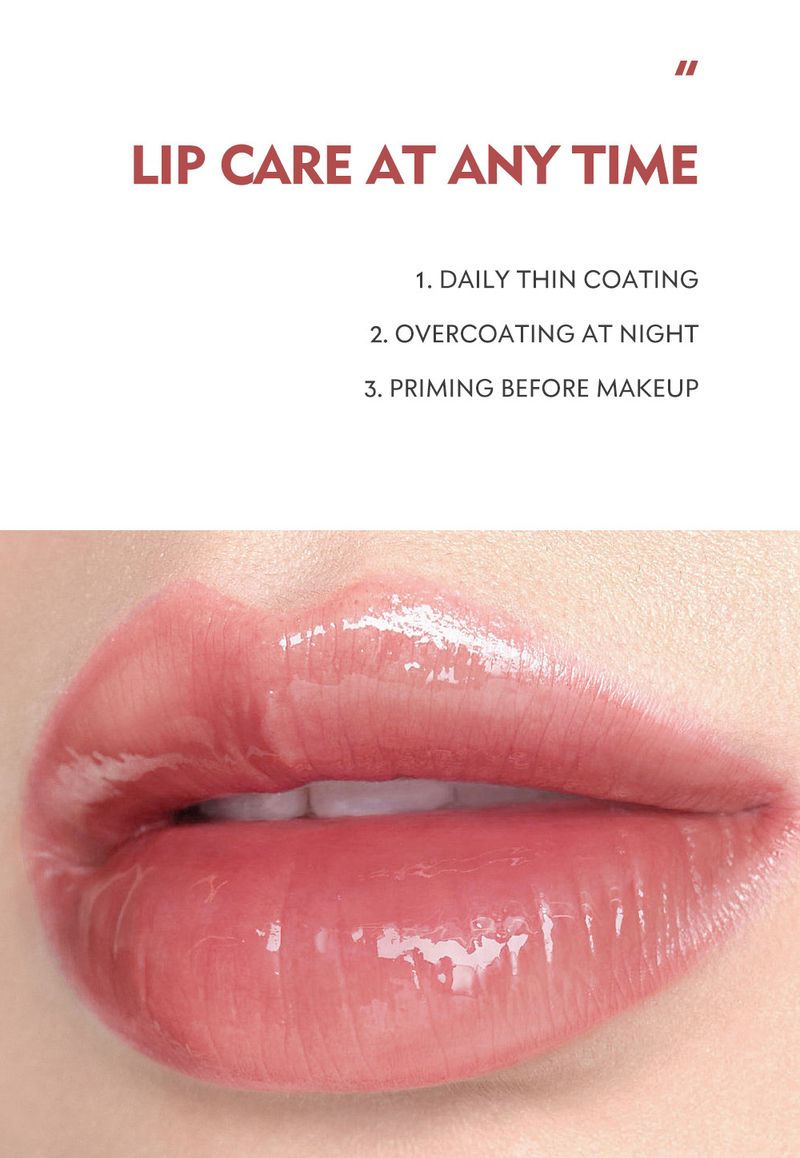 Pudaier Moisturizing Lip Mask Læbepleje Dybt nærende Lip Gloss Lip Protection Reducerer læbelinjer velegnet til alle hudtyper_voghion.com