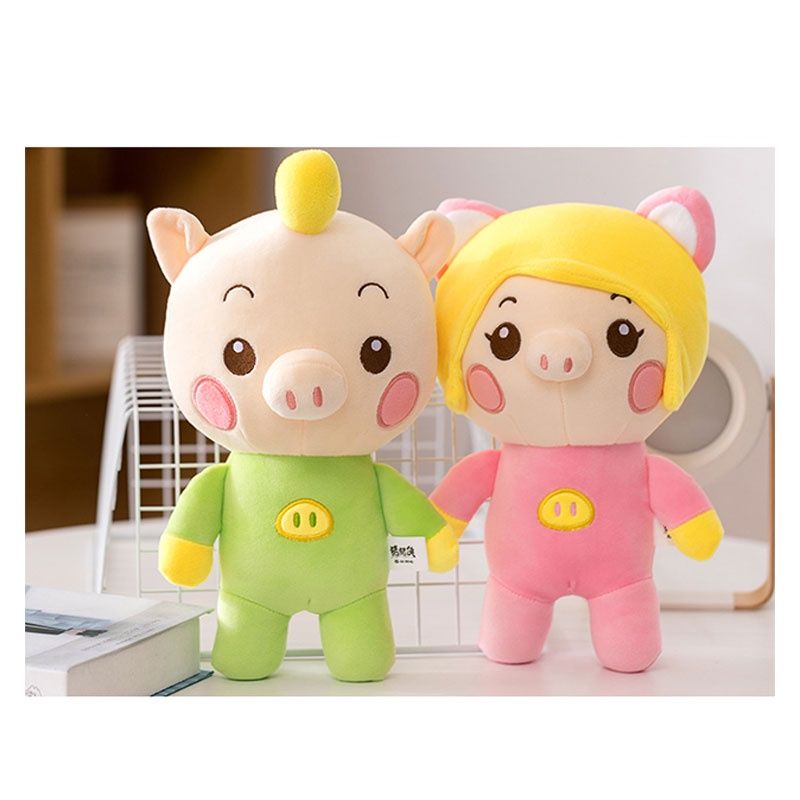 Plüschschweinchen, molliges Heldenspielzeug für Mädchen, niedliche und liebenswerte Puppe im Cartoon-Stil, Stofftier_voghion.com