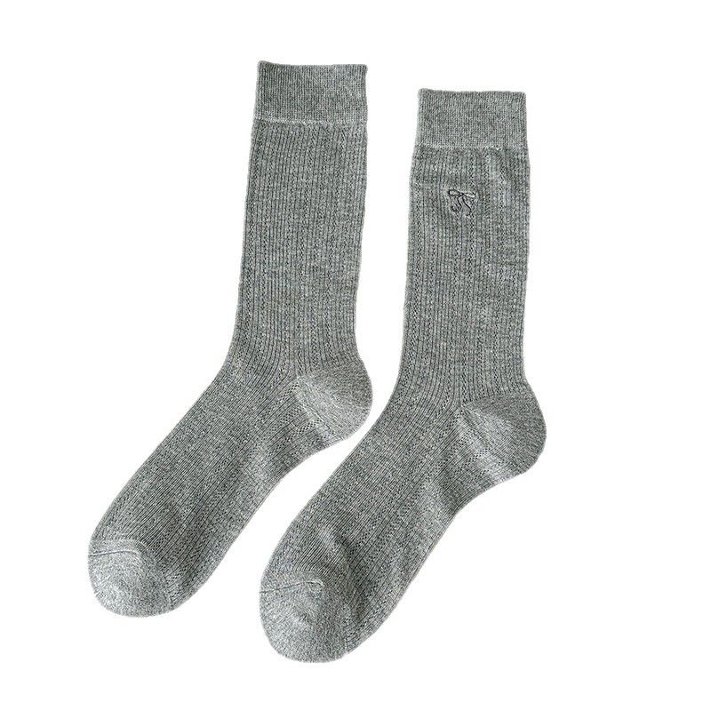 Ballet Women Spring Summer Thin Long Tube Bowknot Miu Style Slouch Socks Cotton Breathable Mesh For Girls_voghion.com