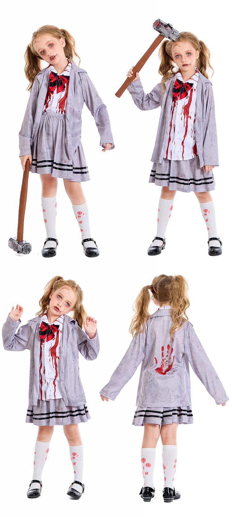 Halloween Kostüm Akademie JK Perséinlechkeet gro Studenten Vampir COS Bühnenoptrëtt Zombie Kleeder_voghion.com