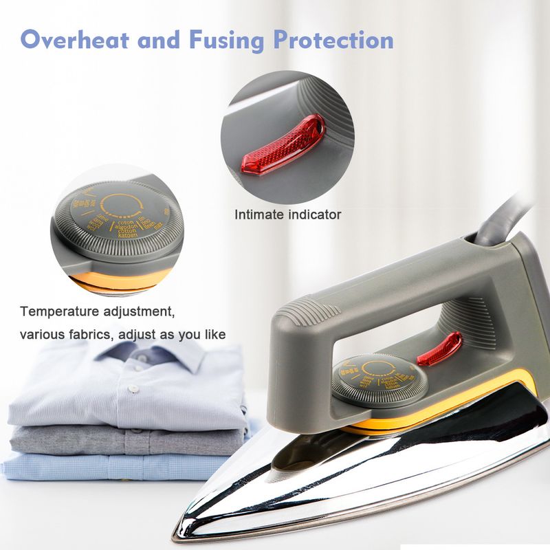 RAF old-fashioned dry iron for home use, no water or steam, stamping, painting, printing, dia pasting, wood veneer,_voghion.com