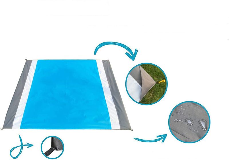 Camping Outdoor Beach Mat Three Color Picnic Mat Mini Sand Free Waterproof Beach Blanket_voghion.com