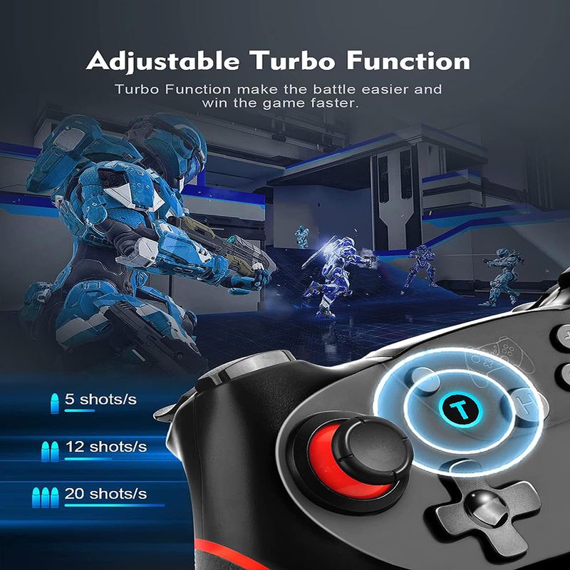 Controller wireless compatibile con Bluetooth per console NS/NS Lite/NS OLED, gamepad, telefono Android, PC, joystick di controllo con_voghion.com