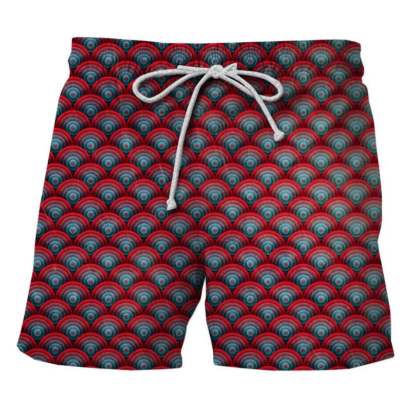 Premium Products Summer Men's Beach 5-point Swimming Pants, 3D Printed Oversized Casual Shorts_voghion.com