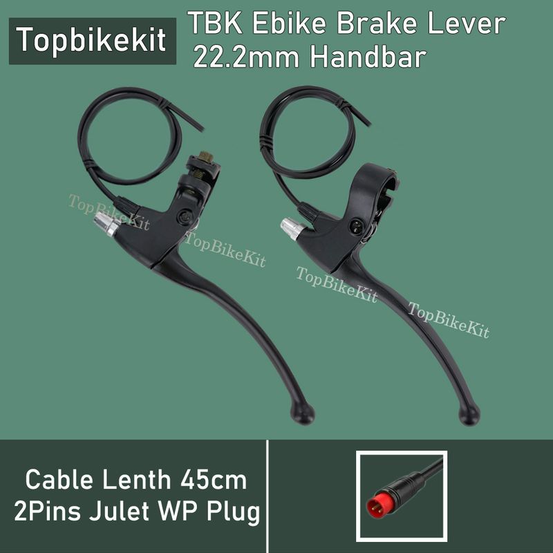 1 par elcykel aluminiumlegering vattentät spak strömavstängning bromssystem 2-polig kontakt 150 cm/50 cm 22,2 mm styr_voghion.com