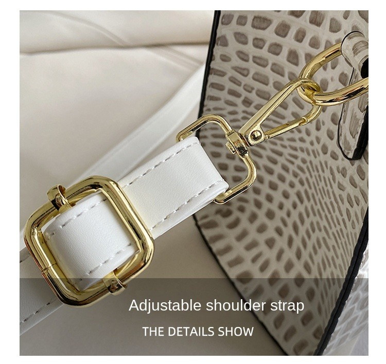 Vintage Fashion Crocodile Print Handheld Shoulder Crossbody Bag_voghion.com