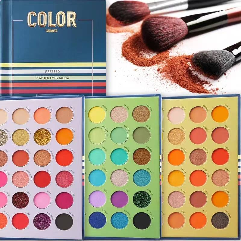 72 kleuren in één boek Matte Shimmer Eyeshadow Palette Waterproof Langdurige oogschaduw Pigment Earth Color Eyes Makeup Oogschaduwpalet_voghion.com