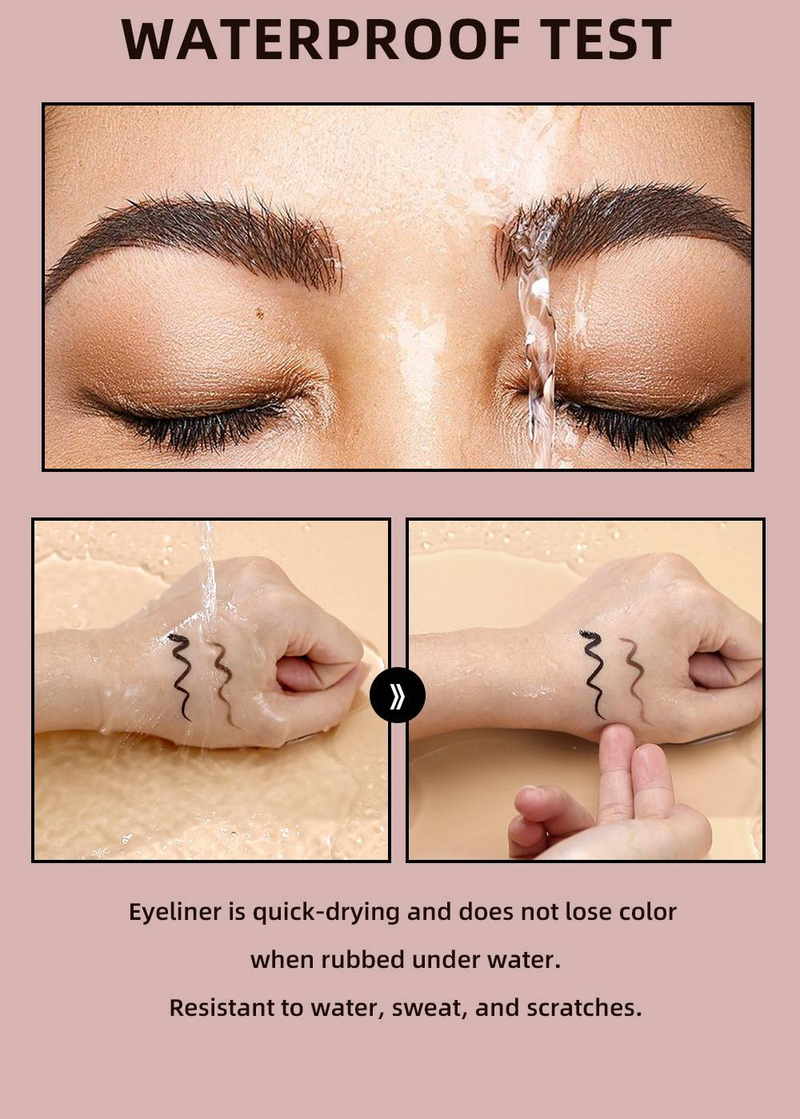 Sıvı eyeliner Suya dayanıklı, terletmeyen, bulaşmayan, makyajı çıkarmayan, Lying Silkworm Shadow kalem Hızlı kuruyan başlangıç seviyesi eyeliner_voghion.com