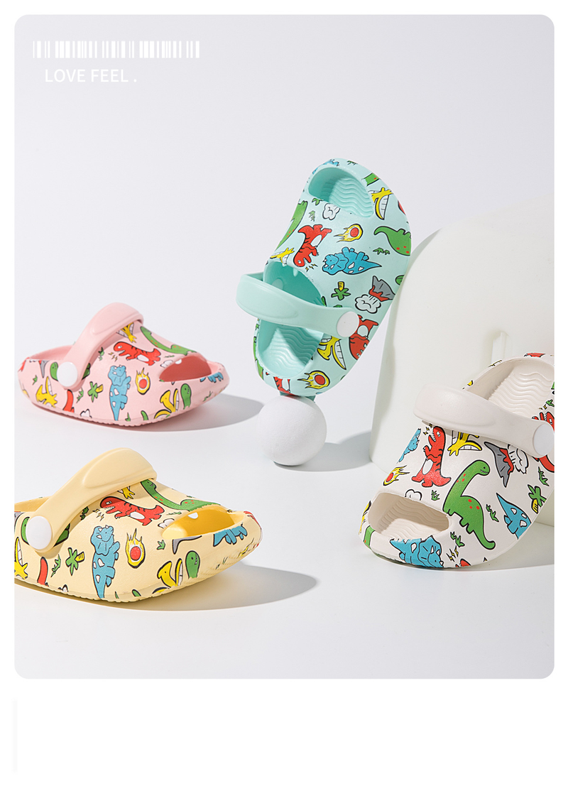 Kinderschuhe Little Deer Mili Kinderhausschuhe für Jungen und Mädchen, süße weiche Sohlen für das Badezimmer im Innenbereich, Kinderschuhe mit Loch und Volldruck im Cartoon-Stil_voghion.com