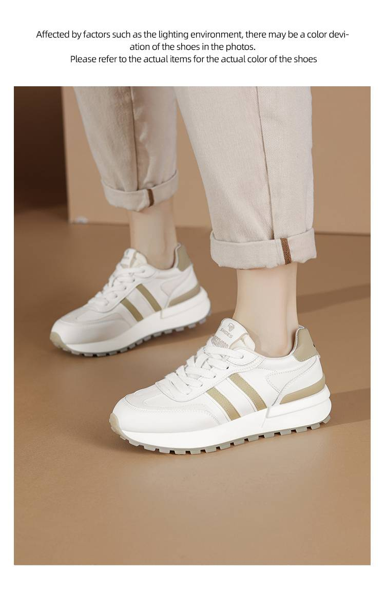 Scarpe da donna Cameido. Scarpe casual con lacci a righe color-block. Scarpe sportive casual da donna che si abbinano bene a vari outfit_voghion.com