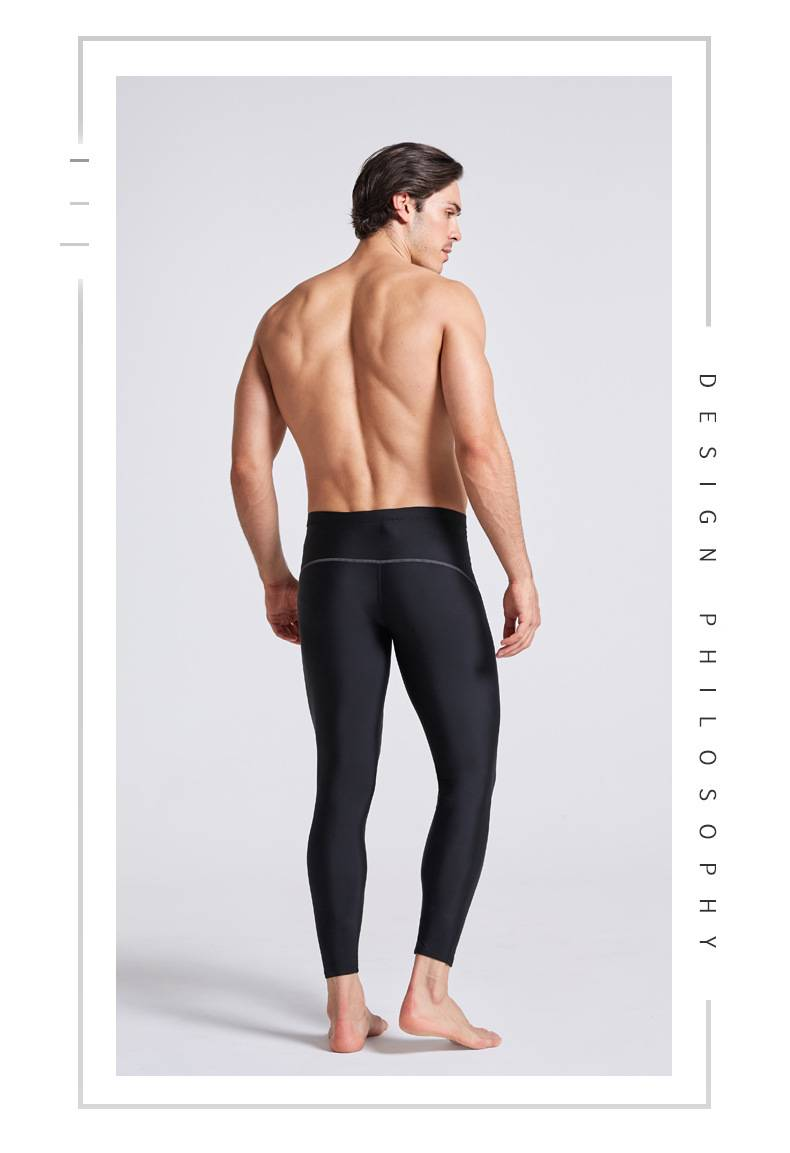 Traje de baño largo de secado rápido, protección solar, impermeable, para competición, para hombre, para esnórquel y surf._voghion.com