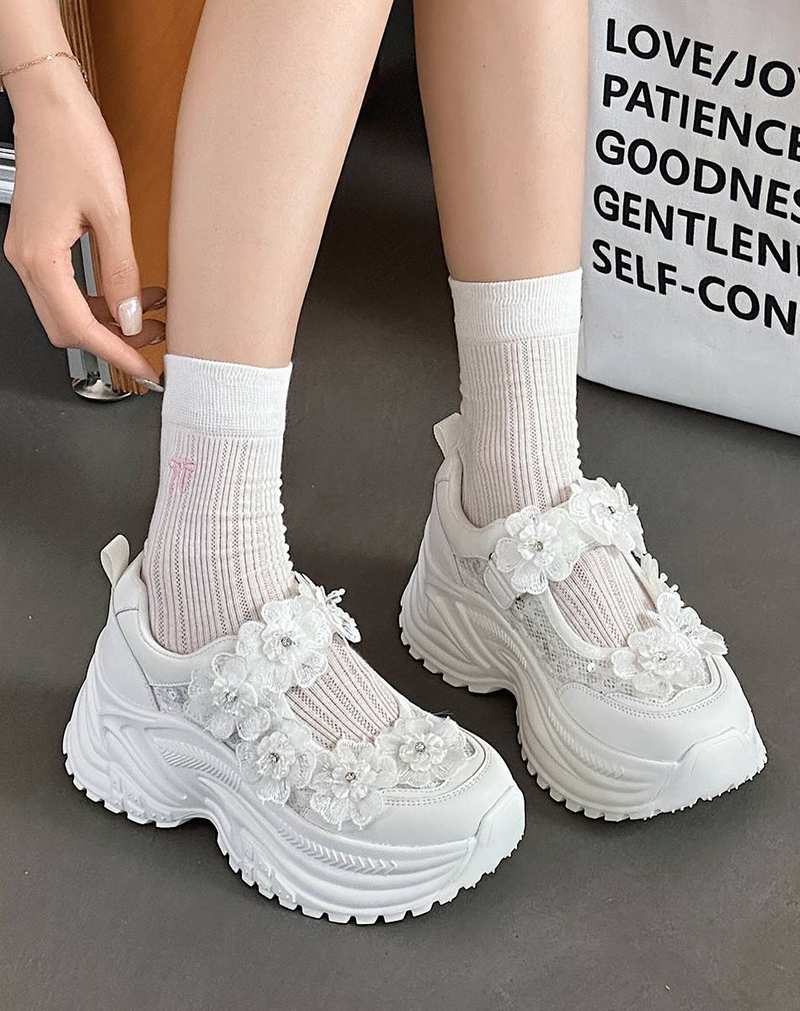 Cameido White Round-Toed Casual Shoes For Women's Daily Commuting_voghion.com