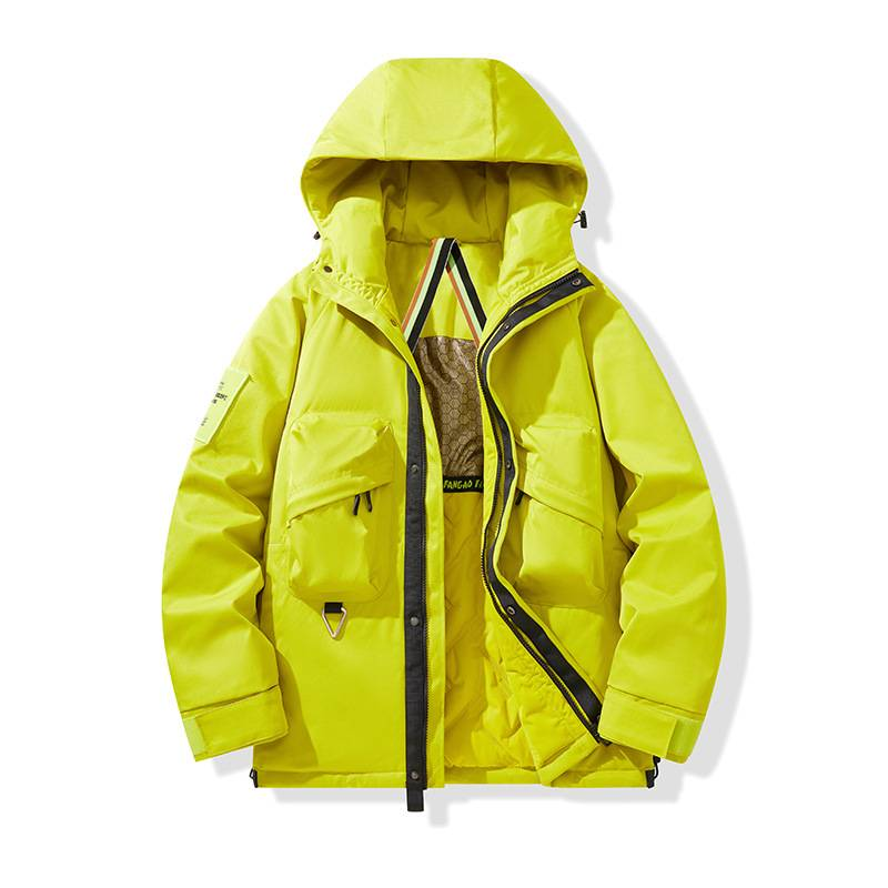 Giacca da lavoro invernale da uomo - Cappotto caldo impermeabile antivento con cappuccio e vestibilità ampia, arricchito con grafene, per abbigliamento casual e all'aperto_voghion.com