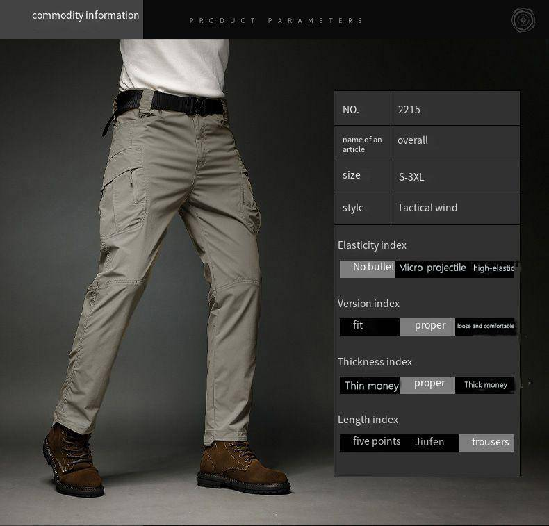 European Men's Overalls With Multiple Pockets, Outdoor Leisure All-round Men's Pants, The Daily Choice Of European Outdoor Enthusiasts_voghion.com