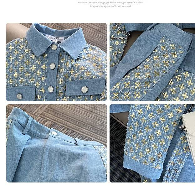 Completo elegante con pantaloni a gamba larga da donna - Completo due pezzi ispirato allo stile retrò di Chanel per donna (collezione autunnale)_voghion.com