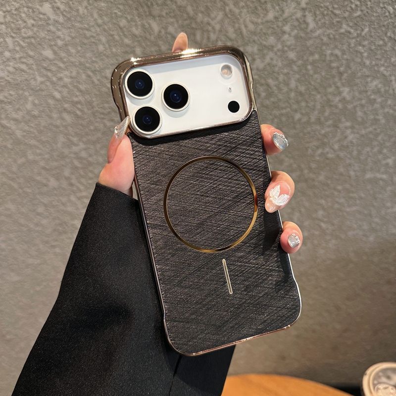 Gold Electroplated Bezel-less Design Is Suitable For Apple 17 Pro Magnetic Phone Case, IPhone 16 Pro Max Ultra-thin Heat Dissipation._voghion.com