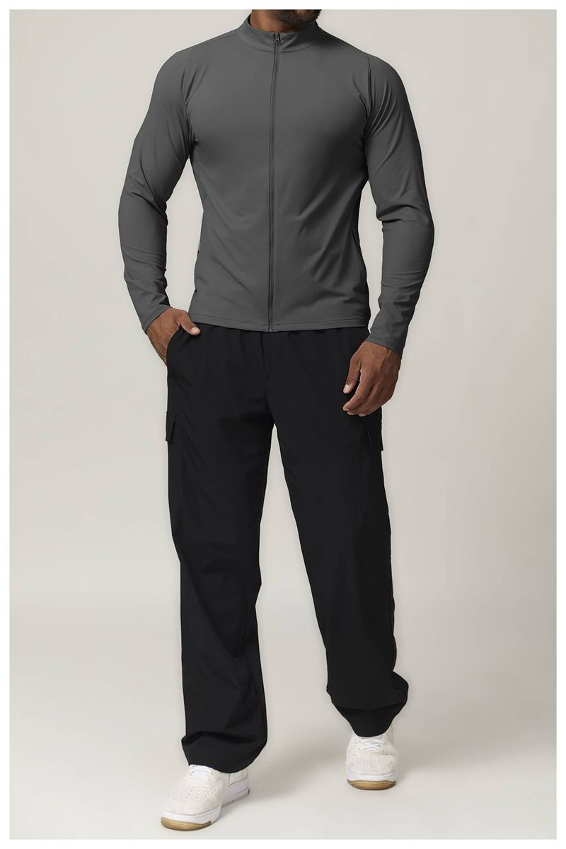 SwayneMen's Stand-up Collar Sports Fitness Jacket, Solid Color Outdoor Casual Home Commuting Warm Sweatshirt 1052_voghion.com