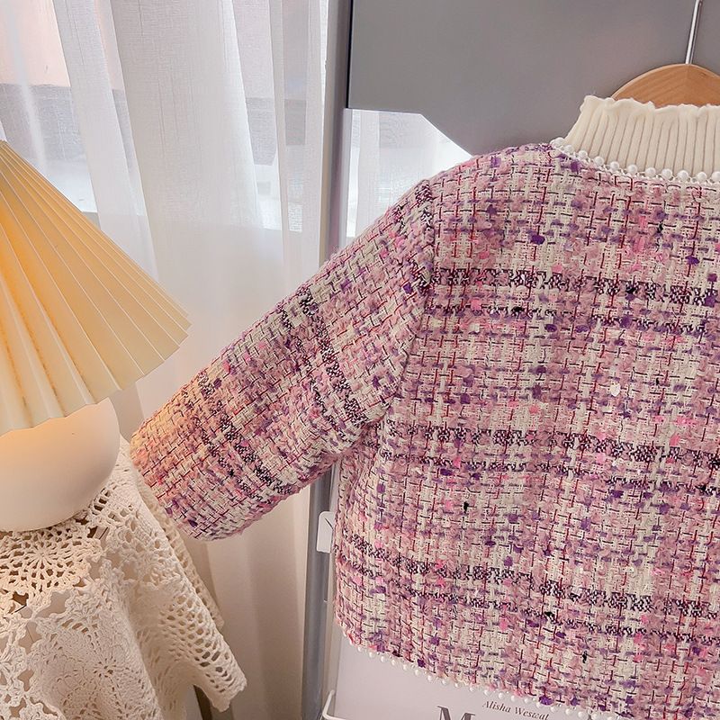 Mädchen Anzüge Für Winter Neue Stil Modische Temperament Baumwolle Jacke Kurzen Rock Zwei Stück Anzug Plaid High-End_voghion.com