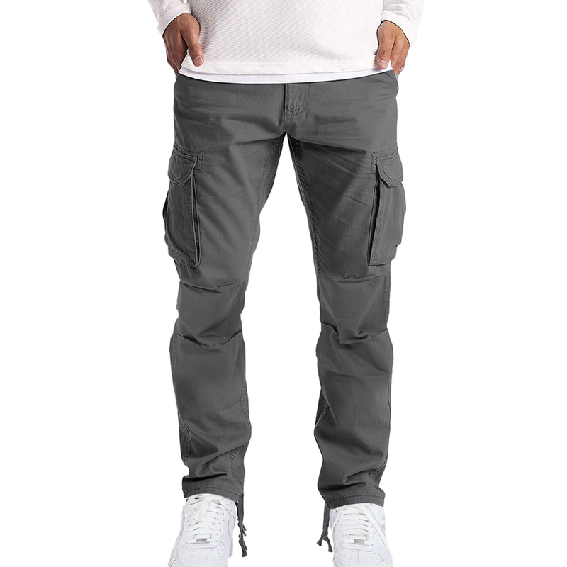Premium Products Premium Products 2025 Spring/Summer New Men's Workwear With Folded Drawstring Multi Pocket Casual Pants_voghion.com