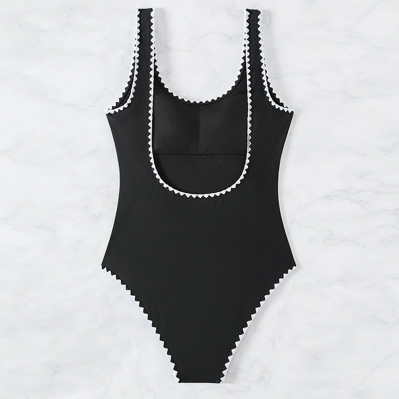Maillot de bain une pièce sexy pour femmes, maillot de bain en tissu de couleur unie, pour la plage_voghion.com