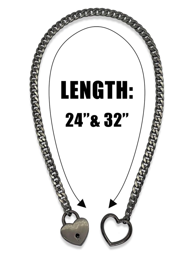 Collana in ottone placcato oro vero, di grande vendita, con anello a forma di cuore, stile punk, rock, cubano, lunga catena, con lucchetto a cuore._voghion.com