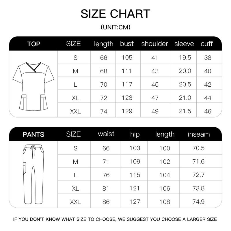 Damenbekleidung Farblich passende neue Handwaschkleidung Arbeitskleidung Krankenschwesterkleidung Medizinische Uniformen Krankenhaus Zahnklinik Arbeitsuniformen_voghion.com