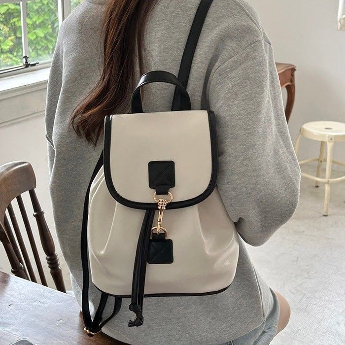 Soft Leather Women's 2025 Korean College Wind Casual Hundred Students Class Commuter Backpack Fashion Hundred_voghion.com