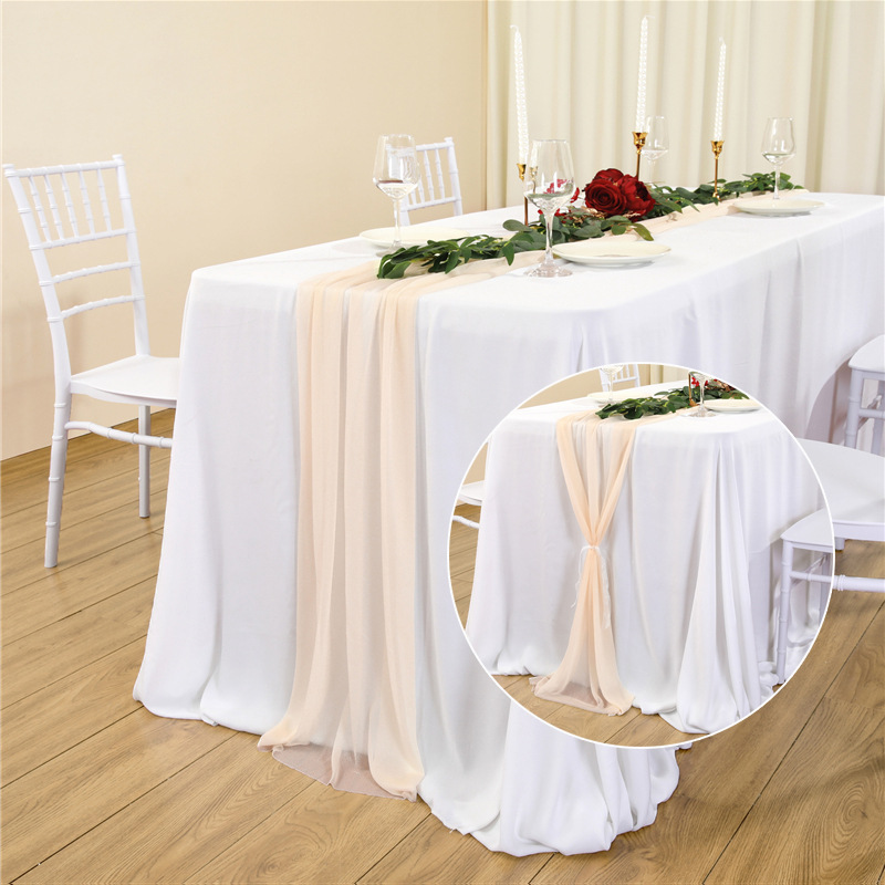 Tischfahne, Hochzeitsdekoration, Szene, Weihnachtslicht, Luxus-Gaze-Vorhang, Tischdecke, Perlen-Chiffon, Hochzeitsdekoration, Tischset_voghion.com