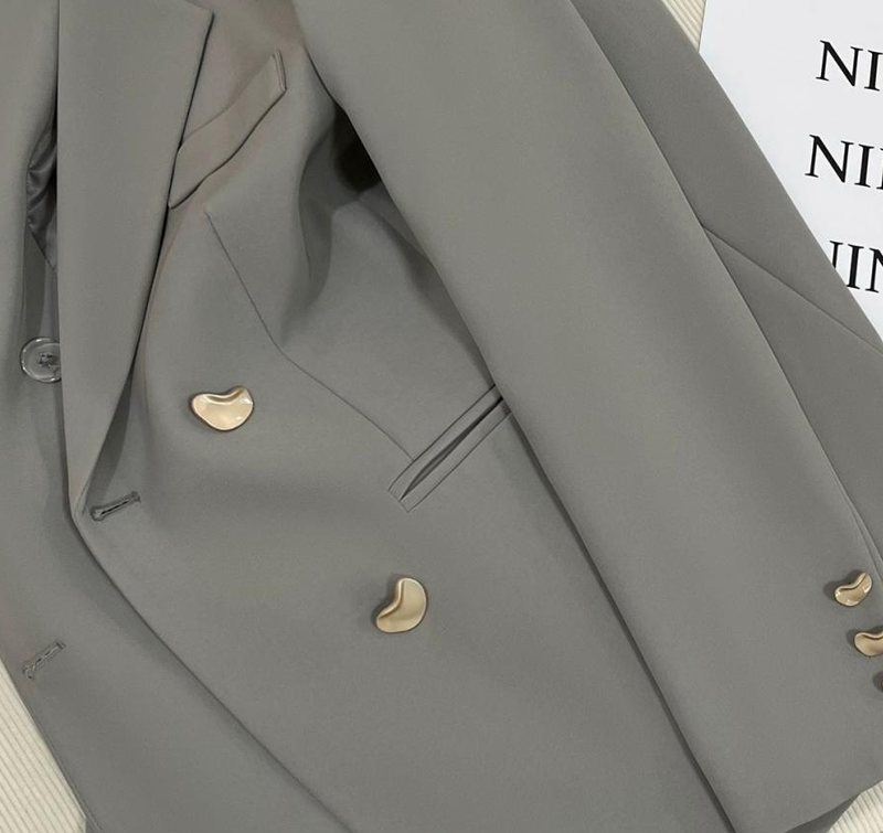 Neu Alle-spiel Modische Und Elegante Grau Kleine Anzug Für Frauen Lose Trendy Britischen Stil Medium Und Lange Stil High-end_voghion.com