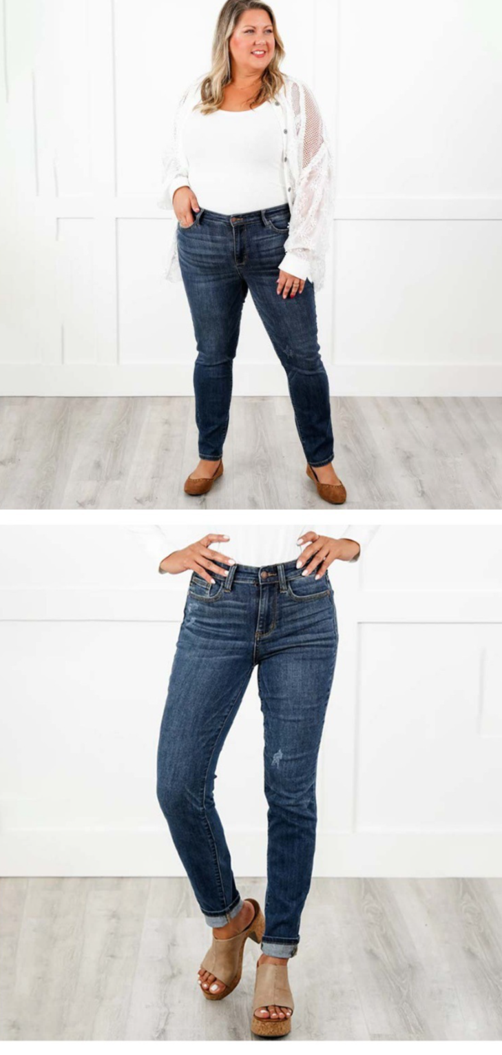 Women's Clothing Jeans Large Size Elastic Slim Fitting Pencil Pants Straight Denim Trousers_voghion.com