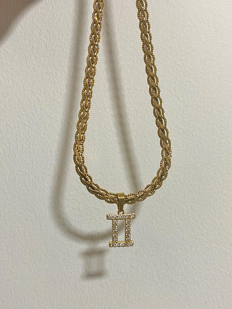 Damenschmuck im Retro-Stil, echtes Gold, galvanisiert, Diamant-Konstellation, Schlüsselbein-Halskette_voghion.com