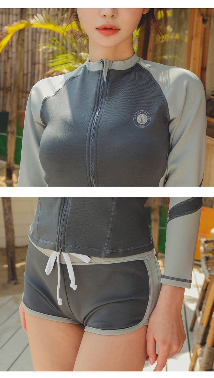 Trajes de buceo, protección solar para hombres y mujeres, secado rápido, dos piezas, manga larga, pantalones largos, trajes de snorkel, trajes de baño, surf_voghion.com