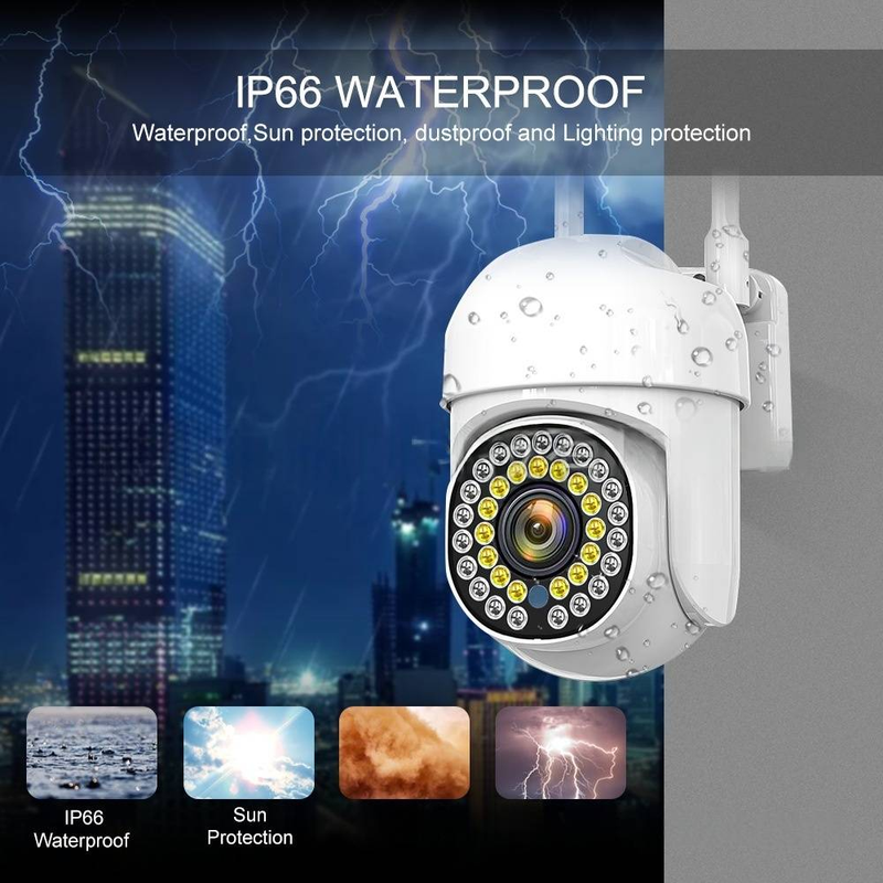 WLAN-PTZ-Überwachungskamera für den Außenbereich – 1080P HD, 360°-Drehung, Bewegungserkennung (wetterfest, Zwei-Wege-Audio)_voghion.com