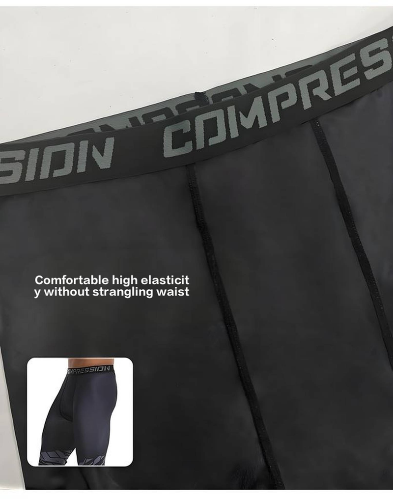 Sports Tights Men's Summer Outdoor Fitness Clothes Suit Quick Drying Men's T Shirt Training Running Elastic Breathable Vest_voghion.com