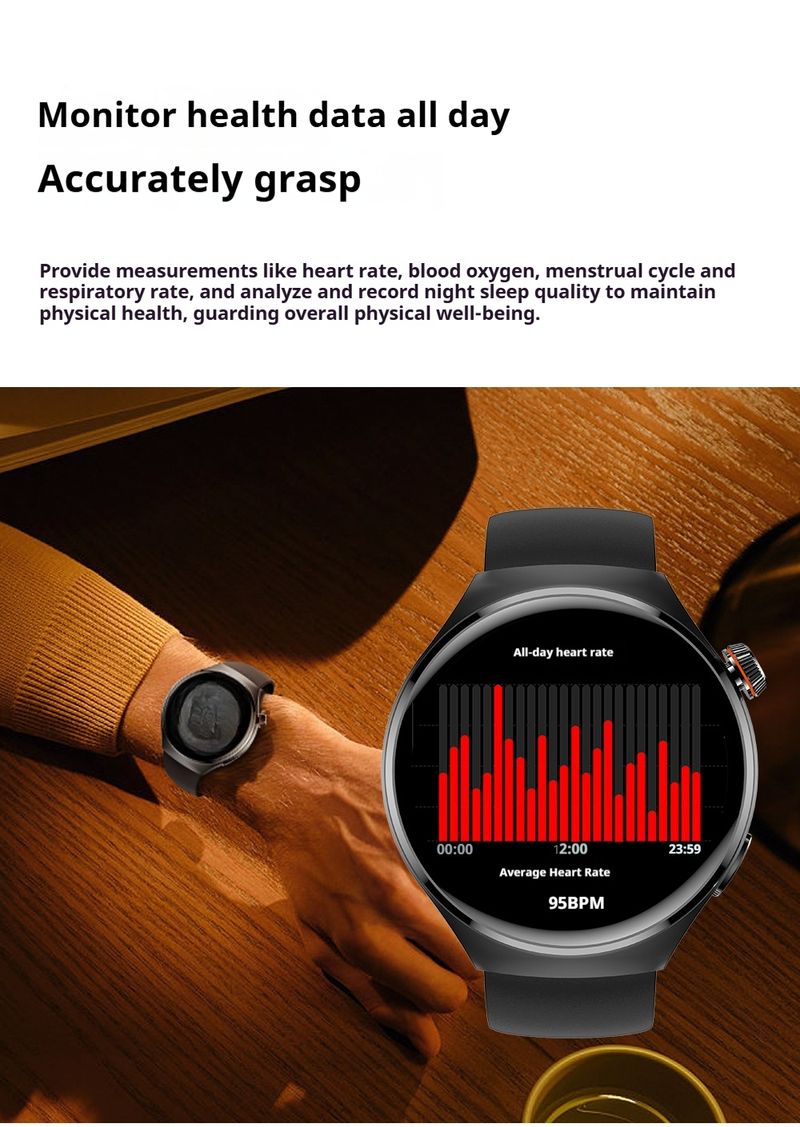 Smartwatch con chiamate Bluetooth - Batteria da 7-14 giorni, monitoraggio dell'ossigeno nel sangue e del sonno, fitness tracker impermeabile, touchscreen, ricarica magnetica_voghion.com