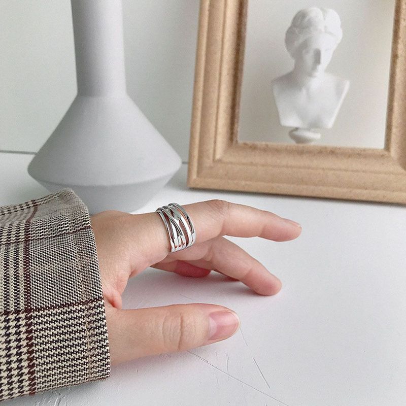 Gioielli geometrici multistrato alla moda e minimalisti, anello per il pollice, accessori alla moda_voghion.com